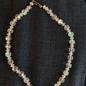 Vintage Aurora Borealis Czech Crystal Necklace